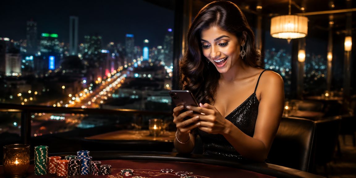 Player enjoying mobile casino games at MG Road Bangalore