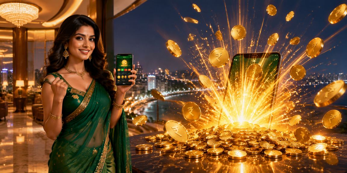 Player enjoying slots game on smartphone app in Bandra Mumbai